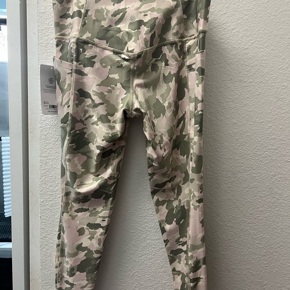 Athleta SalutationStash Printed Tight- Green and Pink - Picture 2 of 4